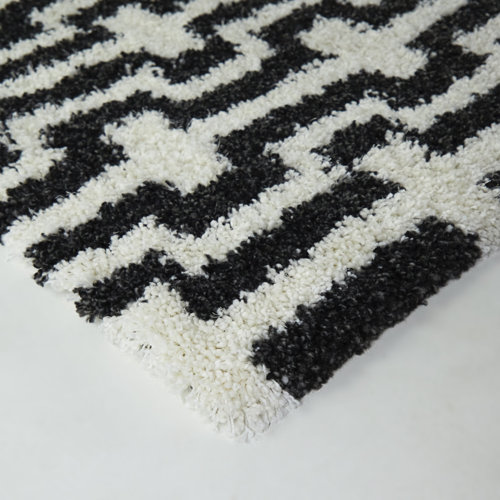 Corrigan Studio® Cristofaro Cream/Black Modern Area Rug Wayfair